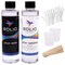 Epoxy Resin and Hardener 16 oz Kit, Crystal Clear, Glossy, UV Resistant, for DIY Art Crafts, Cast Coating Wood, Easy Cast Resin, Molds with 4pcs Sticks, 2pcs Graduated Cups, 4 Pairs Gloves